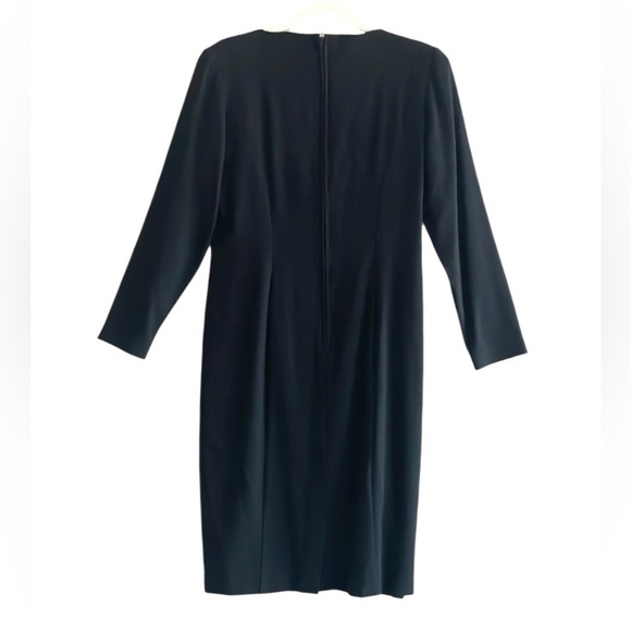 Vintage Howard Wolf Dallas Wool Long sleeved Dress Black Size 10 Made in USA - Picture 3 of 13